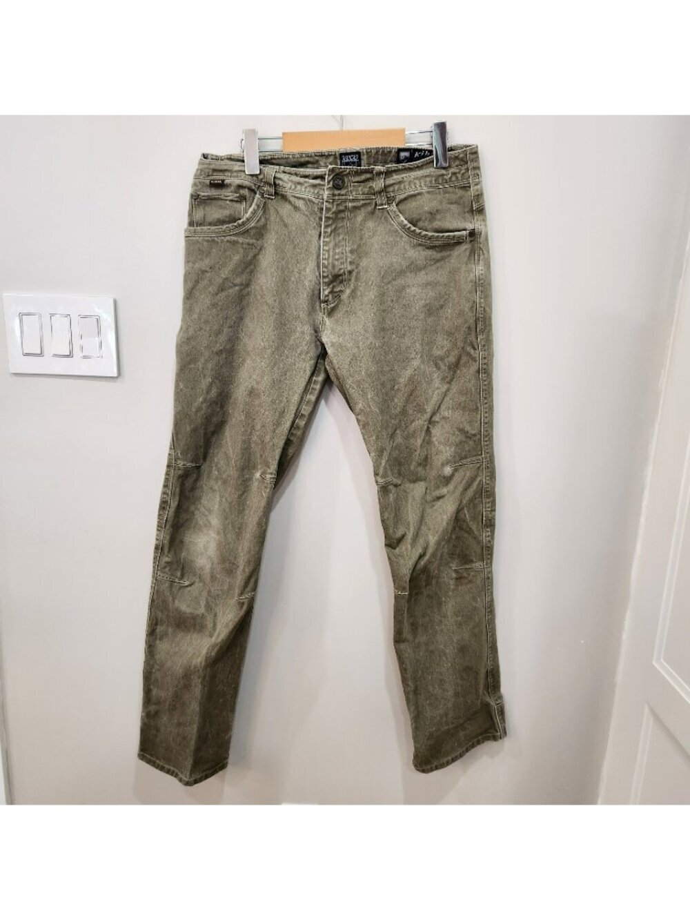 VTG Kuhl Rydr Pants Men 33 Beige Tan Pant Tactical Mountain 33x32 Hiker Patina